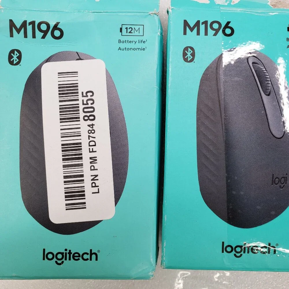 2 pack - Logitech M196 Bluetooth Wireless Mouse. Bluetooth Only. Black